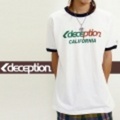 DECEPTION【ディセプション】リブコットンプリントTシャツ【40%OFF】