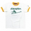 DECEPTION×CHEATERFIVE【ディセプション×チーターファイブ】ダブルネームプリント半袖リンガーTシャツ「FREERIDE」
