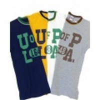 DOVETAIL【ダブテイル】ヒビ割れプリントトリムＴシャツ「U of P」