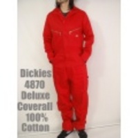 【予約販売受付中】Dickies (ディッキーズ) 4870 デラックス カバーオール (つなぎ) コットン レッド