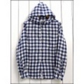 Dovetail【ダブテイル】フード付きダブルガーゼブロックチェックシャツ【送料無料】
