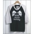 Dovetail【ダブテイル】プリント五分袖ベースボールＴシャツ「Wild About Nothing」【送料無料】