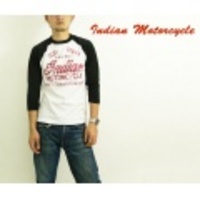 Indian Motorcycle【インディアンモーターサイクル】7分袖ベースボールTシャツ「Wold’s Fastest Motorcycle!」【送料無料】