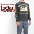 Indian Motorcycle【インディアンモーターサイクル】長袖プリントTシャツ「World’s most modern」【送料無料】