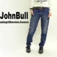 JOHNBULL　LADIES【ジョンブル レディース】ユーズド加工デニムアダプトパンツジーンズ（ジーパン・Ｇパン・デニム） 【送料無料】