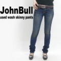 JOHNBULL　LADIES【ジョンブル レディース】ユーズド加工デニムスキニースリムパンツジーンズ（ジーパン・Ｇパン・デニム）【送料無料】