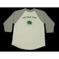 M★古着7分丈Tシャツ ゾウ 白×グレー霜降