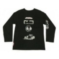 M★古着7分丈Tシャツ レーシングカー 黒