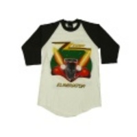 M★古着7分丈ビンテージバンドTシャツ80sZZTOPデッド白黒