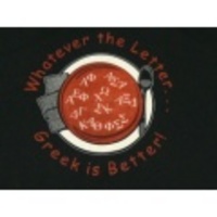 M★古着Tシャツ ギリシャ文字料理 黒