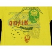 M★古着Tシャツ クイックシルバー スカル 黄