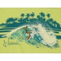 M★古着サーフTシャツ 80年代 ハワイ 薄黄