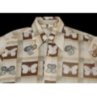 M★古着シャツ 70年代 GAP　蝶　茶