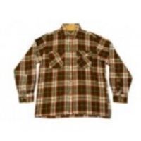 M★古着シャツ 80年代 こげ茶チェック