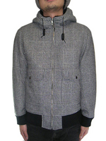 SCANNER/ GLEN CHECK HOOD JACKET【GRAY】:リフレクトトヨハシ[REFLECT TOYOHASHI]