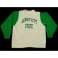 M★古着スウェット 80年代 JERSEY CITY グレー霜降×緑