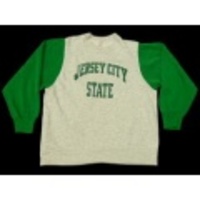 M★古着スウェット 80年代 JERSEY CITY グレー霜降×緑