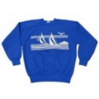 M★古着スウェット 80年代 バミューダ ヨット 青