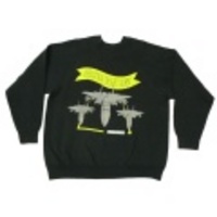 M★古着スウェット 90年代 戦闘機 黒