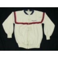 M★古着スウェット80年代ナイアガラの滝フルジップ白他