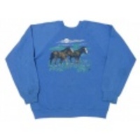 M★古着スウェット　80年代　 馬　青