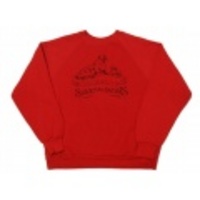 M★古着スウェット　80年代　アザラシ　染込　赤