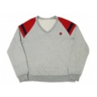 M★古着スウェット　80年代　右胸ヤギ　霜降グレー