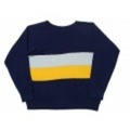 M★古着スウェット　80年代　紺×水色×黄
