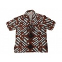 M★古着ハワイアンシャツ70sシアーズレースアップこげ茶他