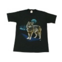 M★古着ビンテージTシャツ 80年代 オオカミ 黒