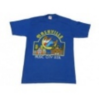 M★古着ビンテージTシャツ 80年代 ミュージックシティ 青