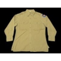 M★古着ビンテージミリタリーシャツ 50年代マチ付ベージュ
