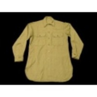 M★古着ビンテージミリタリーシャツ40年代ウールベージュ