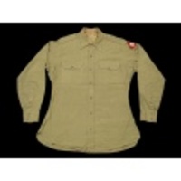 M★古着ビンテージミリタリーシャツ60年代レーヨンマチ付