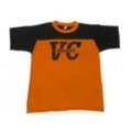 M★古着フットボールTシャツ 70年代 VC オレンジ