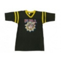 M★古着フットボールTシャツ 80年代 F.B.I. 黒Ｘ黄