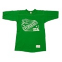 M★古着フットボールTシャツ 80年代 エバーグリーン 緑
