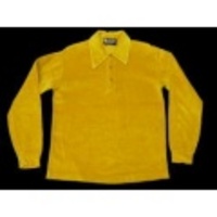 M★古着ベロアシャツ 70年代 カラシ