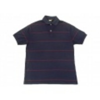 M★古着ポロシャツ 80年代　紺×赤ボーダー