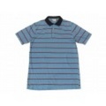 M★古着ポロシャツ 80年代　水色×紺、赤、ボーダー