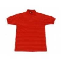 M★古着ポロシャツ 80年代　赤×紺、グレーボーダー