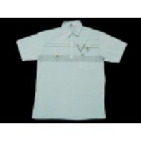 M★古着ポロシャツ 80年代　柄　水色