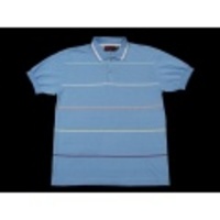 M★古着ポロシャツ 90年代　水色ボーダー