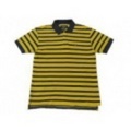 M★古着ポロシャツ アメリカンイーグル 紺×黄ボーダー