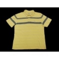 M★古着ポロシャツ アメリカンイーグル　薄黄ボーダー