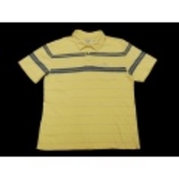 M★古着ポロシャツ アメリカンイーグル　薄黄ボーダー