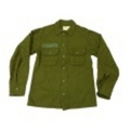M★古着ミリタリーシャツ 70年代 ウール 茶緑